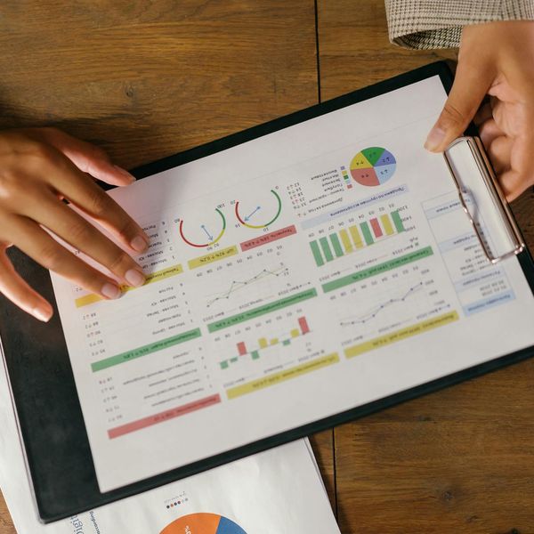 Market analysis dashboard with charts and indicators